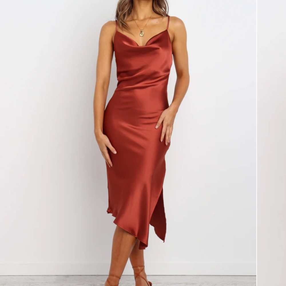 Cyprus dress rust